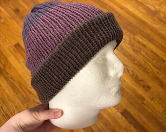 Muted Bliss Reversable Knitted Beanie