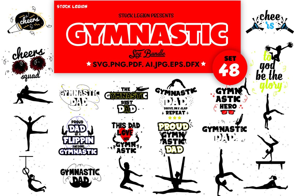 Download 48 Gymnastic svg / Svg bundle / Gymnastics dad svg / | Etsy