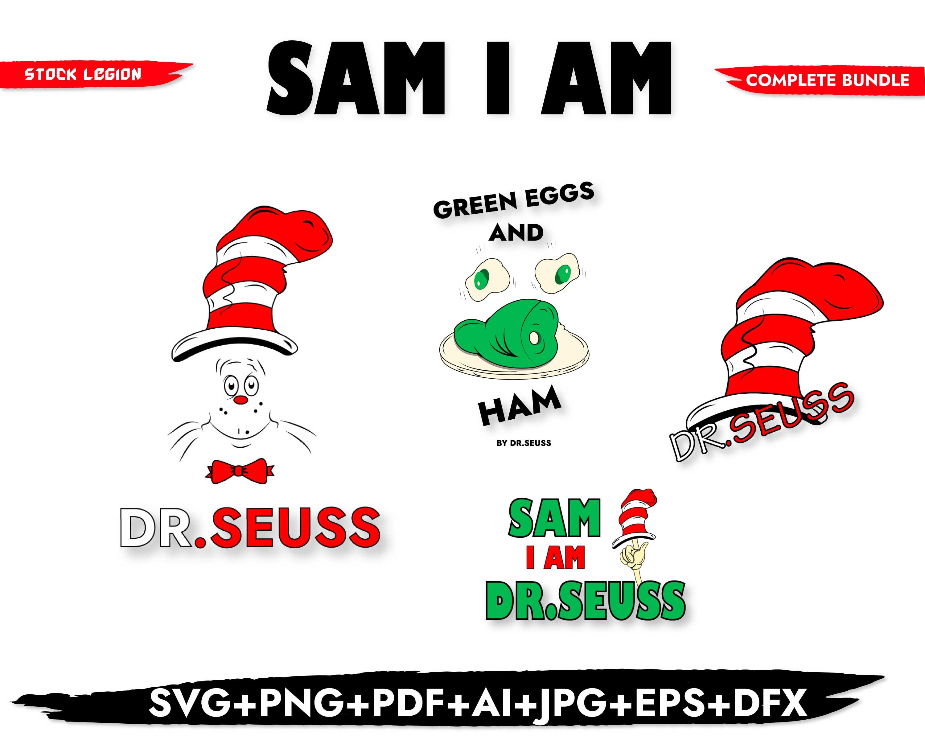10 SAM I AM / Svg bundle / Dr seuss svg files / Teacher svg / | Etsy