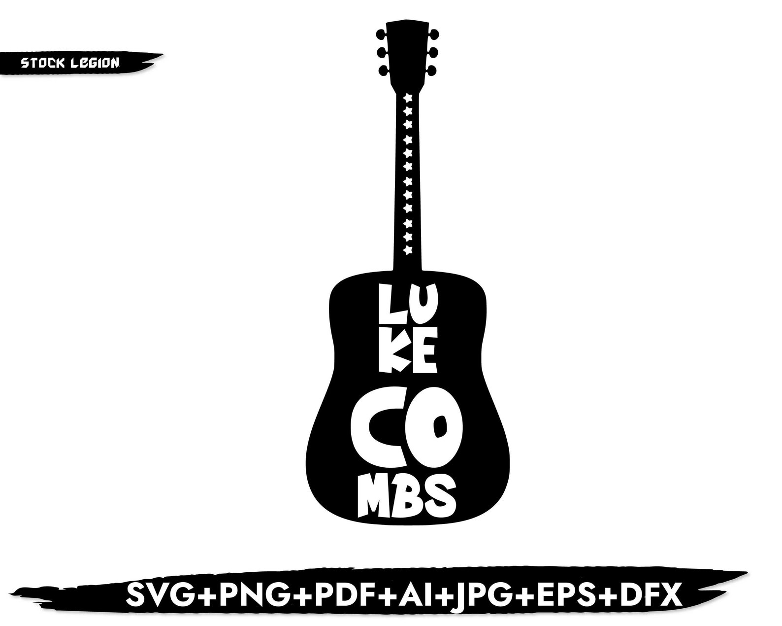 LUKE COMBS SVG Musical Guitar Cricut svg / Png / Pdf / Jpg | Etsy