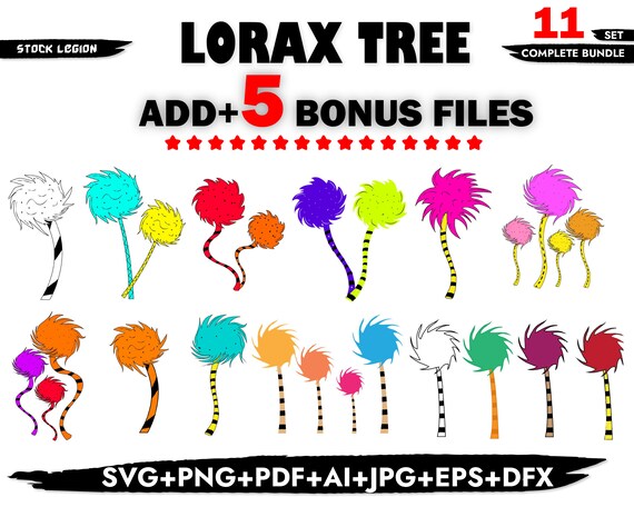 Download Dr Seuss Tree Bundlelorax Svgtree Svglorax Partycricut Etsy