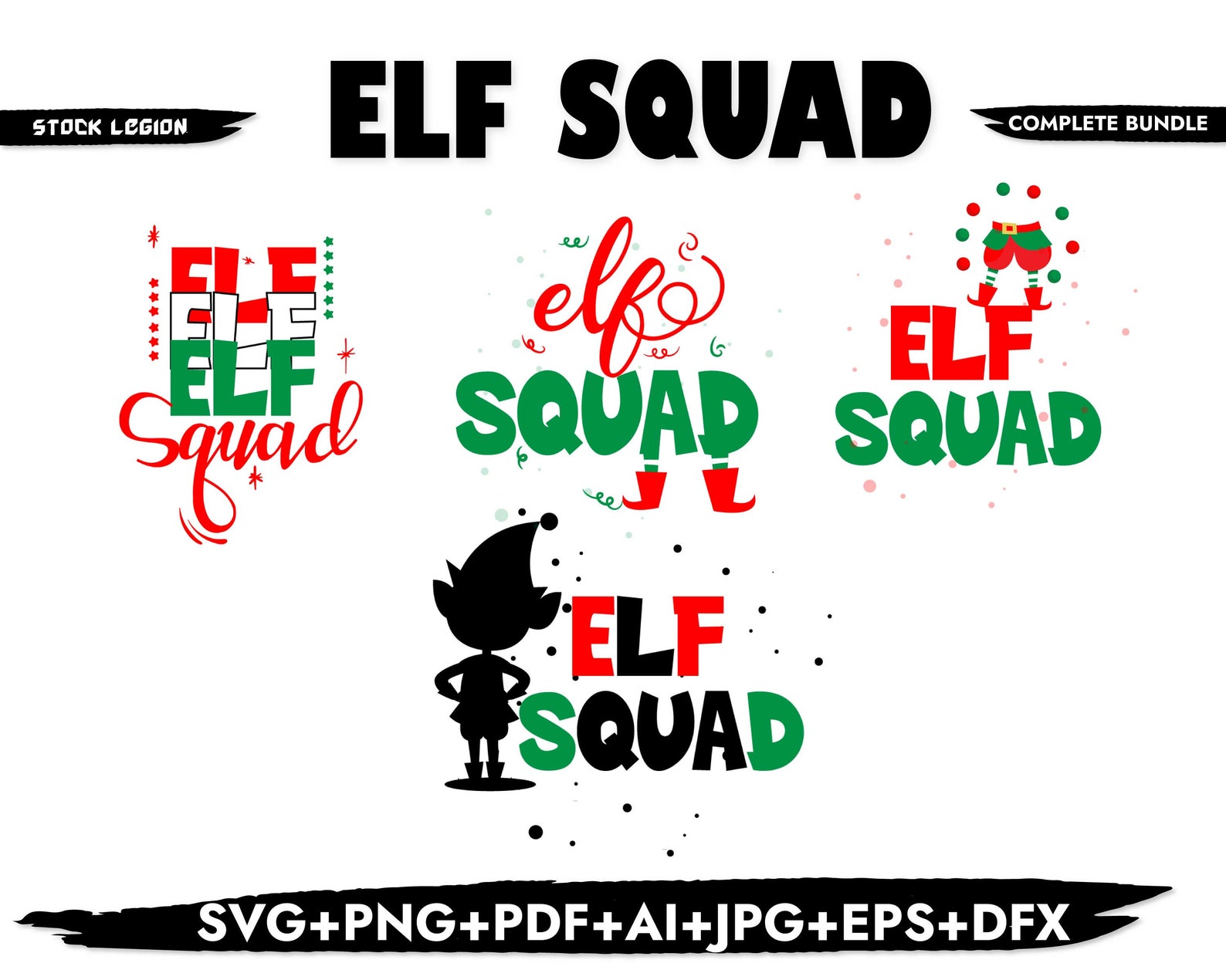 10 ELF SQUAD SVG / Svg bundle / Mama elf svg / Elf squad ...