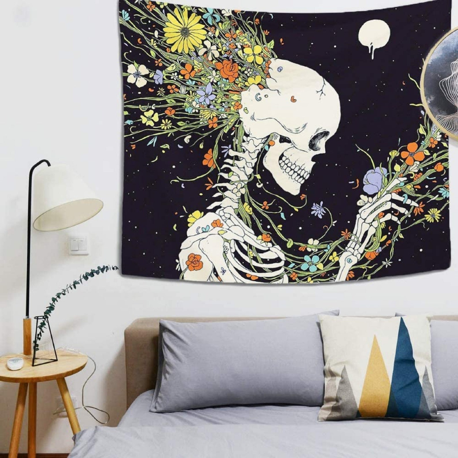 Marudhara Skull Tapestry Skeleton Tapestries Room Decor Hippie Etsy