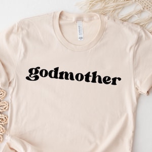 Godmother SVG, Christening svg, Baptism svg files for shirts for women, Godparents cut files, Retro typography svg