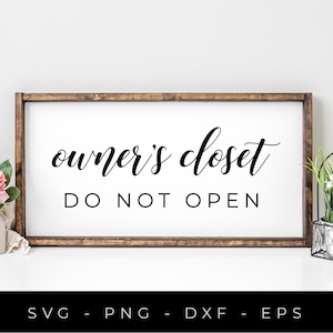 Eigenaarskast SVG, bord niet openen, deurklink svg, verhuur borden svg-bestanden voor Cricut, privacybord
