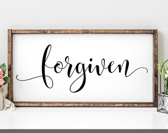 Forgiven SVG, Christian svg files, Faith Religious cut file