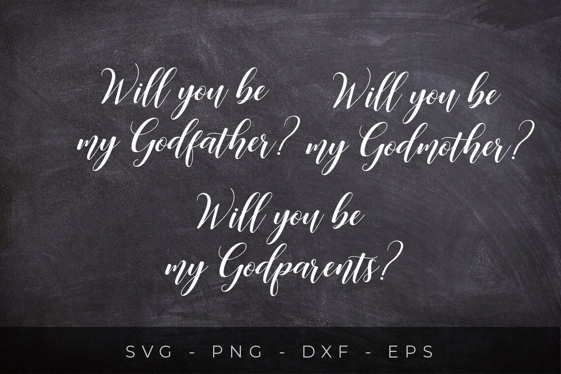 Will you be my godmother SVG Godfather proposal svg files ...