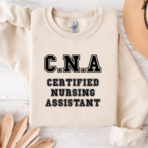 Archivos SVG de CNA, archivos SVG de camisa de enfermera para Cricut, vector de atención médica de asistente de enfermería certificado