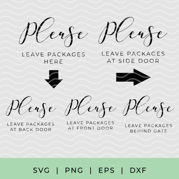 Package delivery signs SVG bundle, Drop off sign svg files for cricut, Leave packages sign for deliveries