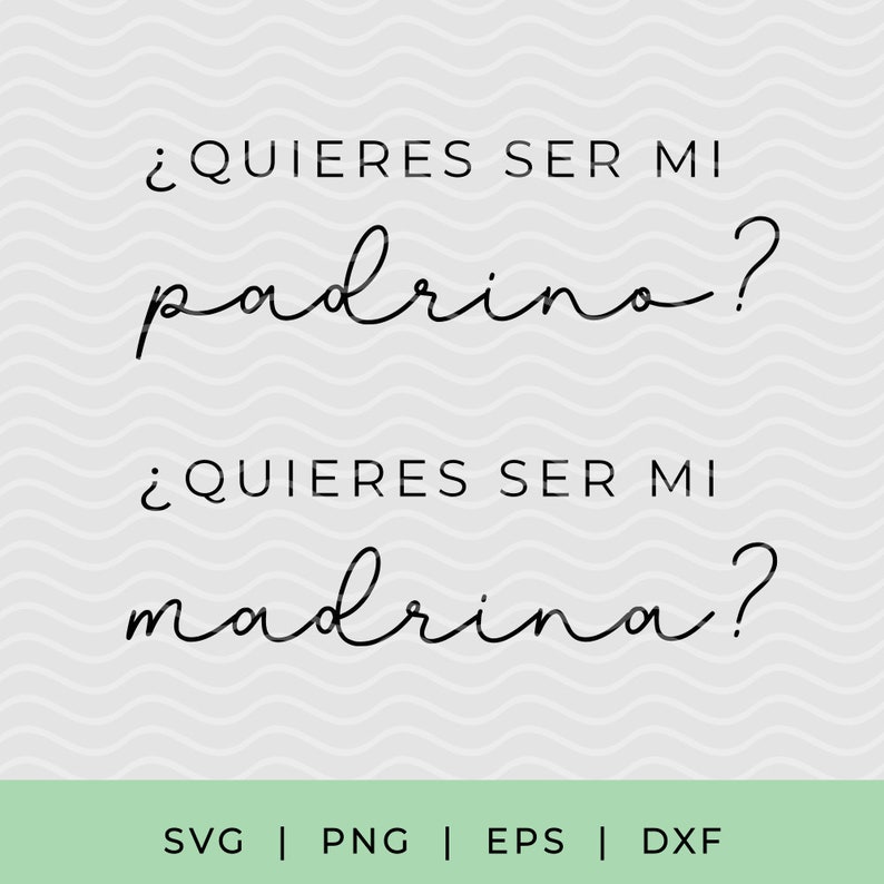 Quieres Ser Mi Madrina SVG, Padrino Proposal Svg, Godmother Svg, Godmother Proposal, Godparents