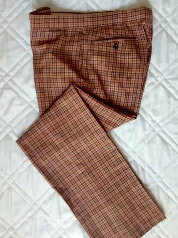 beige plaid pants mens