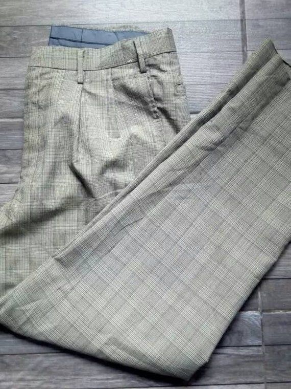 glen plaid mens pants