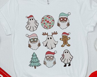 Spooky Christmas PNG, Santa Ghost Christmas Png, Spooky Christmas Clipart, Christmas Tree, Ghost Png, Santa Png, Christmas Sublimation