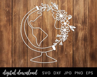 Download Flower Globe Svg Etsy