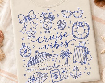 Cruise Vibes png, cruiseshirtontwerp, strandvakantie png, zomerreizen sublimatie, cruisereis grafisch, coquette cruise digitale download