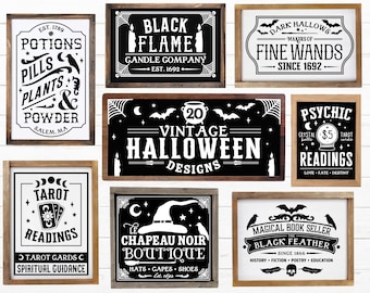 Vintage Halloween Svg Bundle, Farmhouse Halloween Bundle SVG, Halloween Signs, 20 Halloween Svg Designs, Old Halloween Decor Signs svg