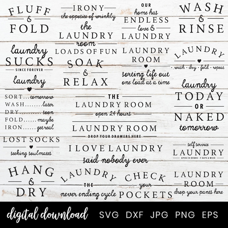 Download Quotes Sayings Sign Svgs Rustic Farmhouse Laundry Signs Laundry Room Sign Svg Bundle Sign Making Bundle Vintage Country Home Wall Decor Home Living Wall Hangings Vadel Com