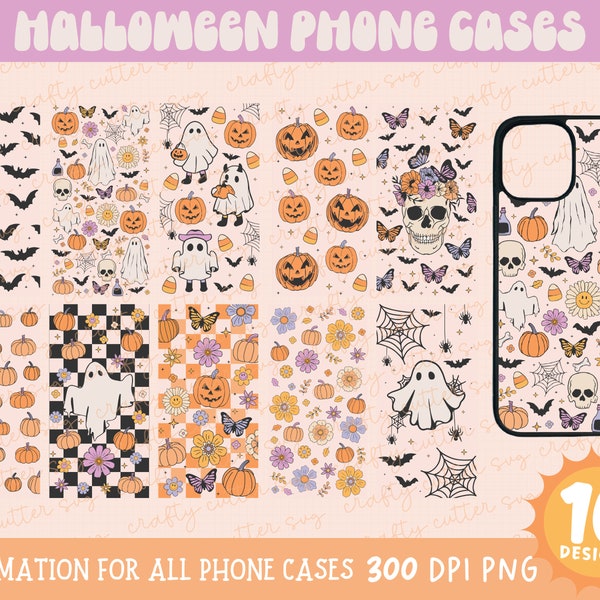 Halloween Png, Retro Halloween Sublimation, Phone Case Sublimation, iPhone Cover Png, Sublimation Template for Phone, Personalised Gift