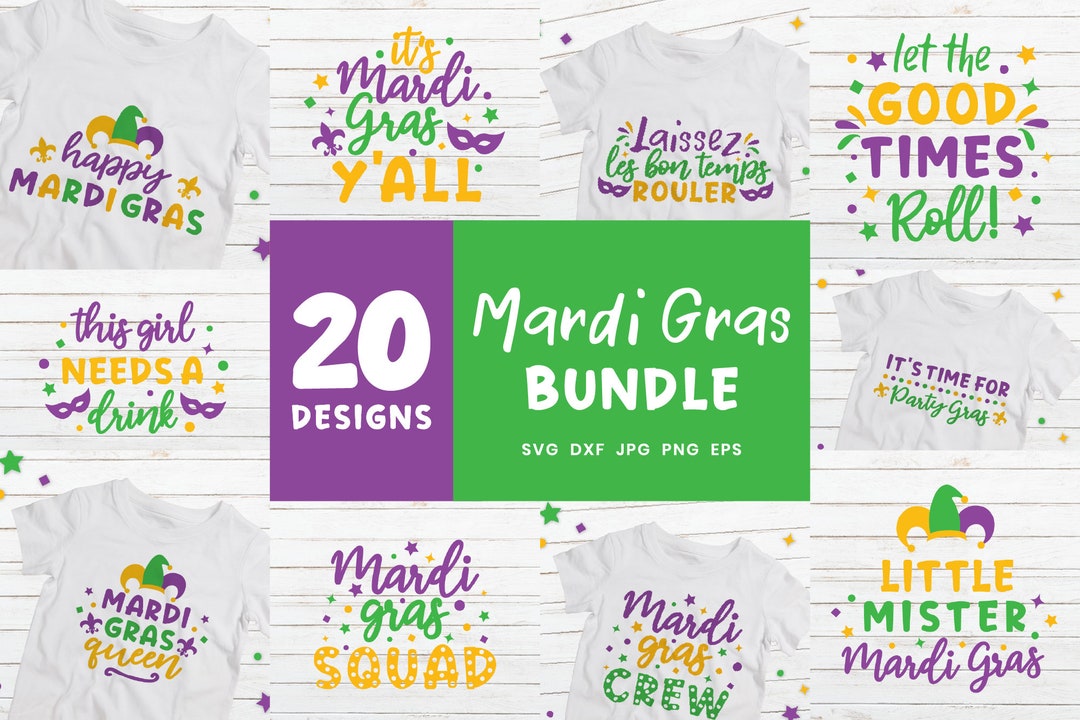 Mardi Gras Svg Bundle Carnival Svg Files For Cricut Parade Etsy Australia