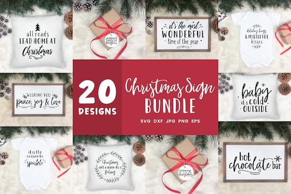 Christmas Svg Craft Bundle Christmas Svg for signs shirts sweater baubles /& ornaments Christmas Svg files for Cricut Christmas bundles