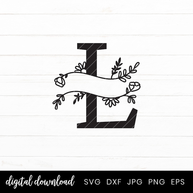 Download L Monogram Split Alphabet Letter Split Monogram Cut File ...