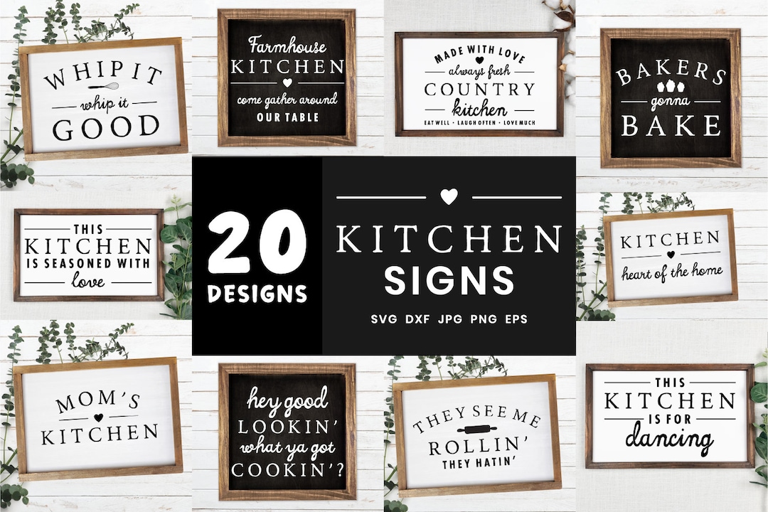 Farmhouse Kitchen Sign Bundle, Farmhouse Sign Svg Bundle, Making ...