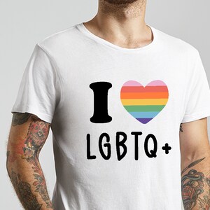 Pride SVG-paket, HBTQ+ Svg-paket, Pride Awareness Month Svg Cut-filer, Rainbow Svg-filer för Cricut, Gay Svg Cut-fil, Rainbow Clipart bild 6