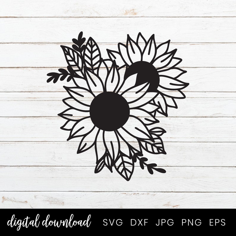 Download Sunflower Bundle Distressed Flower : Crochet Flower ...