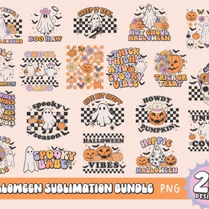 Retro Halloween PNG, Retro Fall Sublimation Bundle, Groovy Halloween Sublimation Designs, Hippie Halloween PNG, Ghoul T-Shirt, Pumpkin PNG