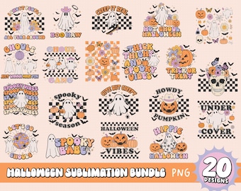 Retro Halloween PNG, Retro Fall Sublimation Bundle, Groovy Halloween Sublimation Designs, Hippie Halloween PNG, Ghoul T-Shirt, Pumpkin PNG