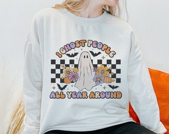 Hago fantasmas a la gente durante todo el año, Fantasma Retro, Sublimación de Halloween, Halloween Retro, Png Fantasma, Sublimación de Otoño, Png de Halloween, Ghouls Png