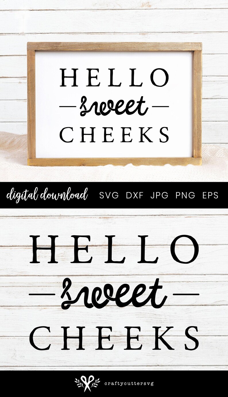 Download Hello sweet cheeks Bathroom Sign Svg Farmhouse Bathroom ...
