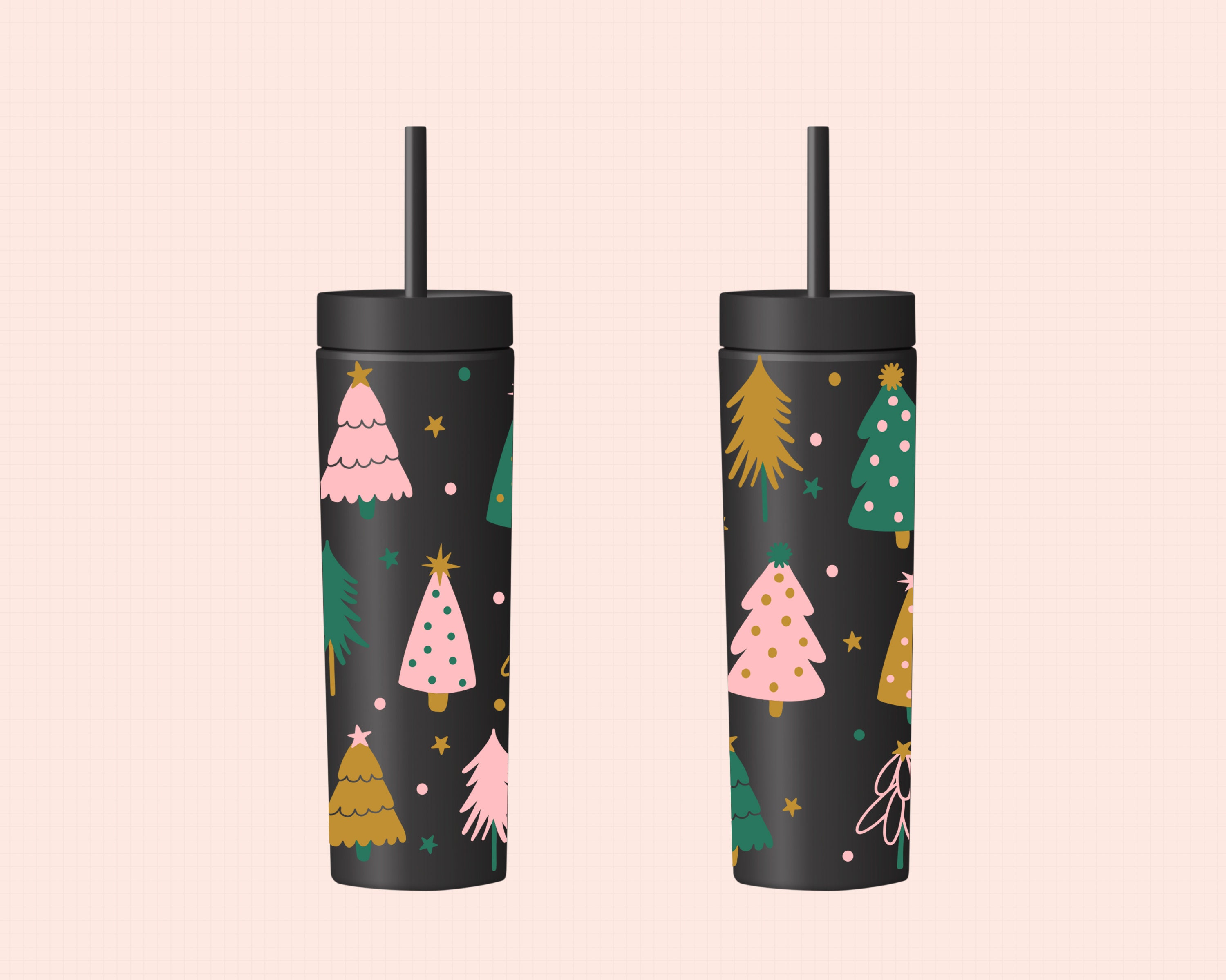 Christmas Tree Svg Seamless Full Wrap Strata Skinny Tumbler - Etsy