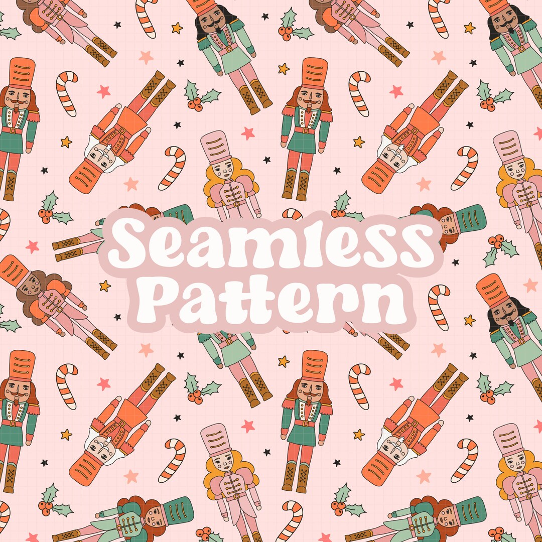 Christmas Nutcracker Png Pattern for Sublimation, Retro Nutcrackers