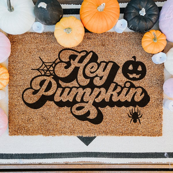 Fall Doormat Svg, Entry Way Rug, Autumn Decor, New Homeowner Gift, Halloween Welcome Mat