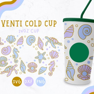 Sea Venti Cold Full Wrap Svg, Conchas de tortuga oceánica Full Wrap Png