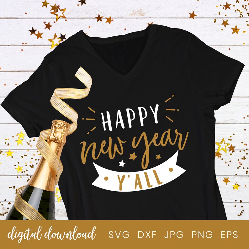 Happy new year y'all svg new years clipart new years Happy New Year Y'all Svg New Years Clipart New Years | Etsy