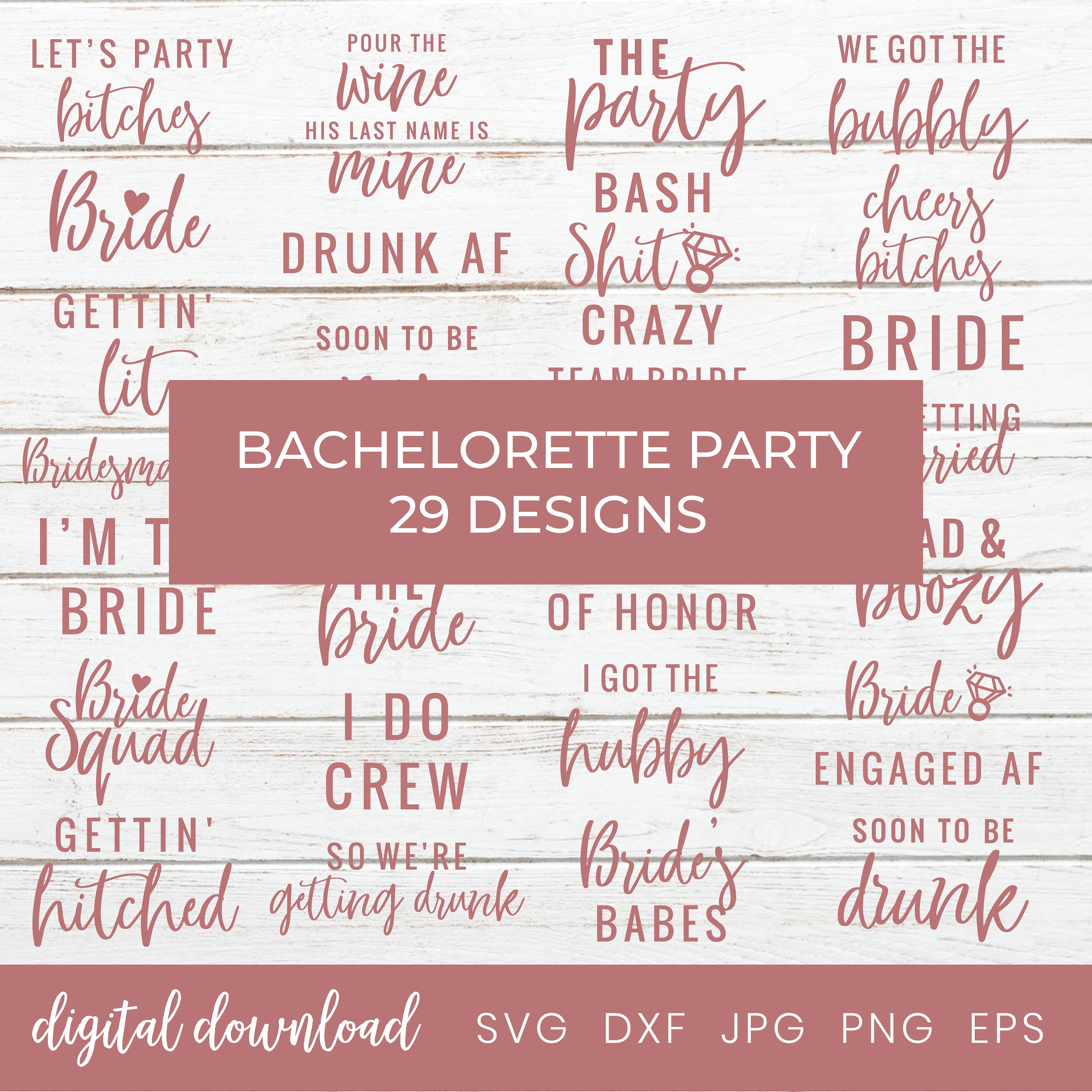 Download Bachelorette Party Svg Bundle Bridal Shower Shirt Bundle Etsy