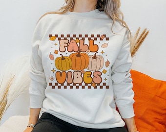 Fall Vibes Png, Sublimation de citrouille, Thanksgiving rétro, Png d’automne, Sublimation d’automne, Designs d’automne, Png de saison de citrouille, Png d’automne rétro