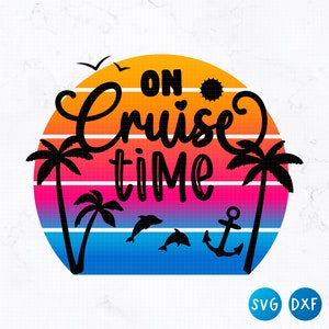 On Cruise Time Sublimation Design for Shirt, Summer Vacation Png voor Iron on Transfer