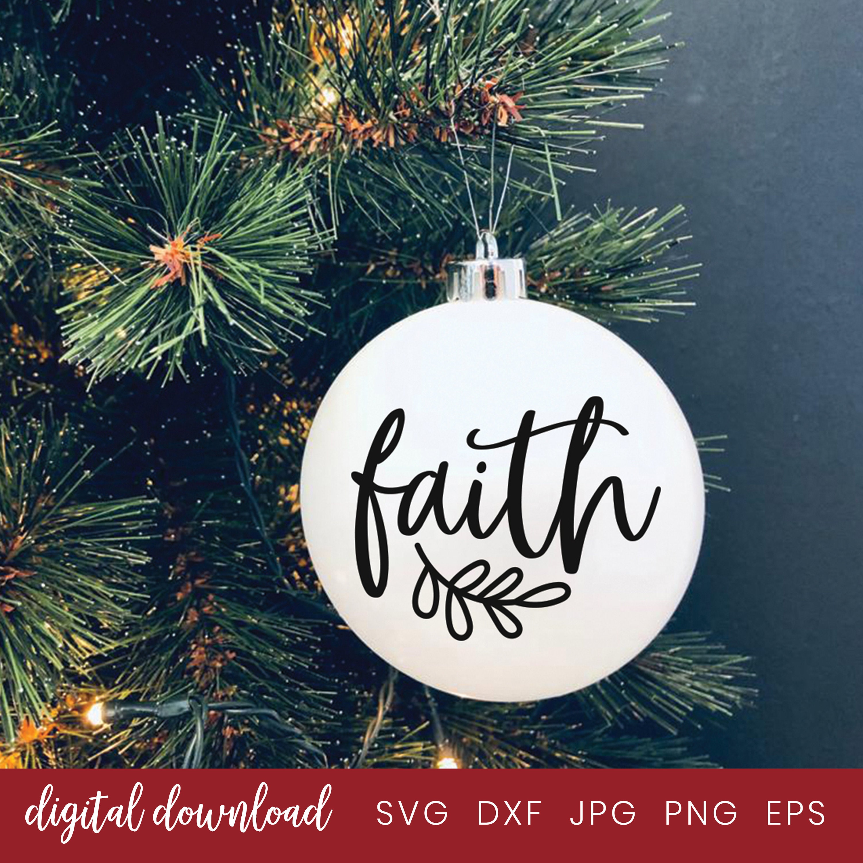 Faith Svg Cut File Christmas Ornament Home Decoration - Etsy