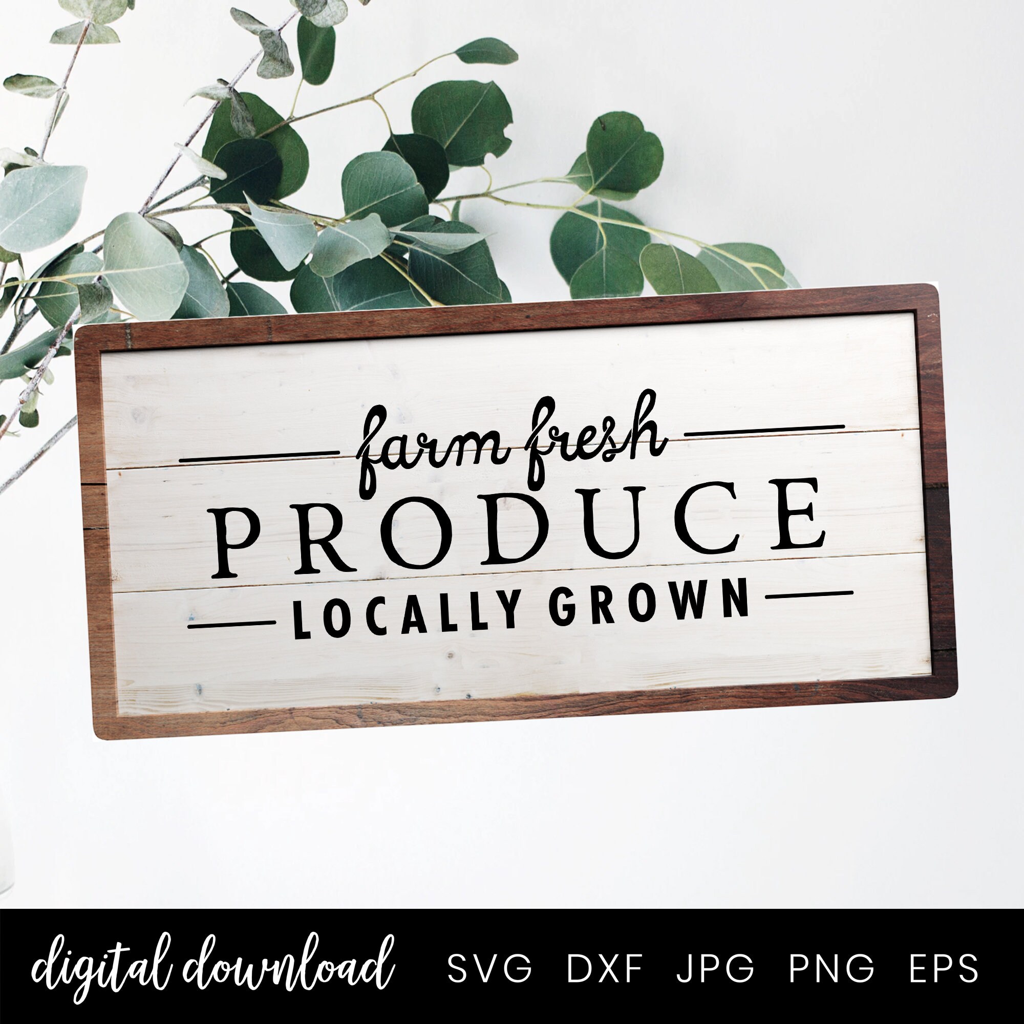 Farm Sign Farm fresh produce locally grown Sign Svg Etsy