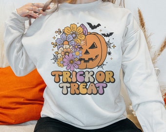 Trick or Treat Png, Halloween Png, Sublimation Digital Download, Halloween Sublimation, Fall Png, Jack O Lantern Png, Retro Halloween PNG