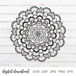 Mandala Art Svg, Mandala Svg Cut File, Mandala Tapestry, Mandala Imprimible, Mandala Vector, Plantilla de Corte de Papel, Mandala Wall Art imagen 3