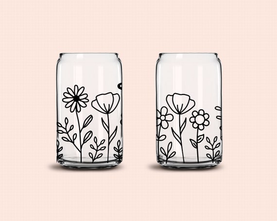 16 Oz Glass Can Wrap Coffee Cups / Libby Graphic by Ольга Лабутина