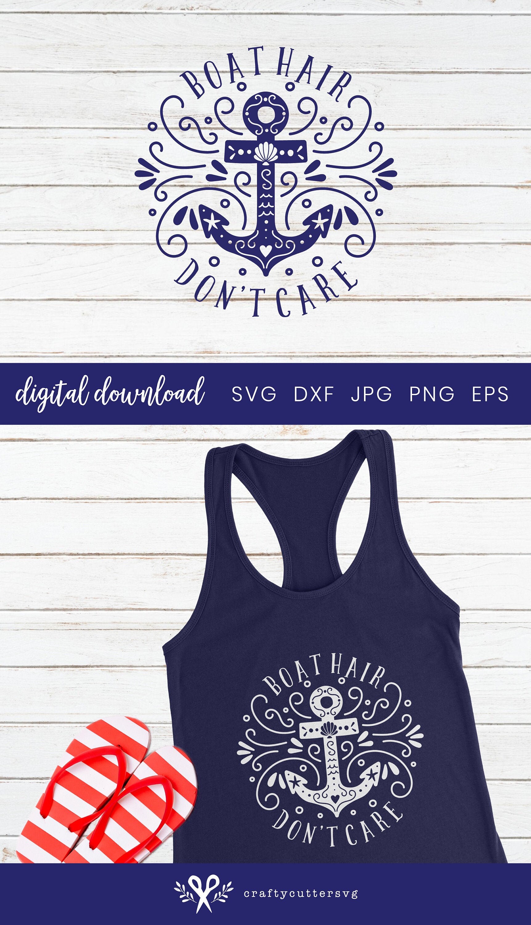 Cruise SVG, Boat Hair Don't Care, Anchor Svg Clipart, Family Vacation Svg, Summer Svg, Nautical Svg, Boat Svg, Cruising Svg, DXF, EPS, Png