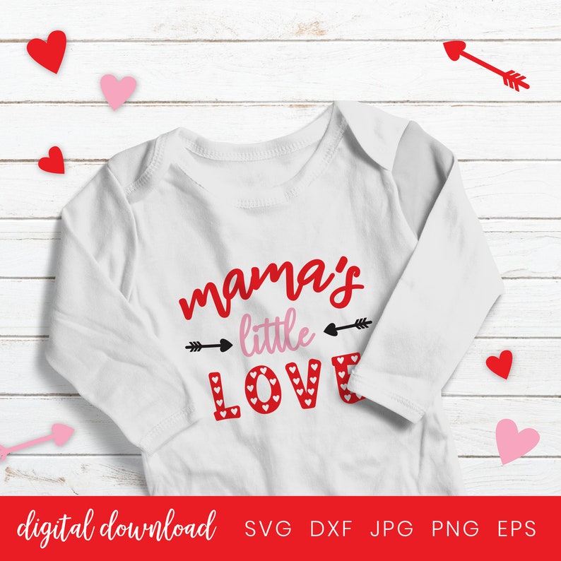 Download Mama's Little Love Shirt Love svg file Baby Valentines | Etsy