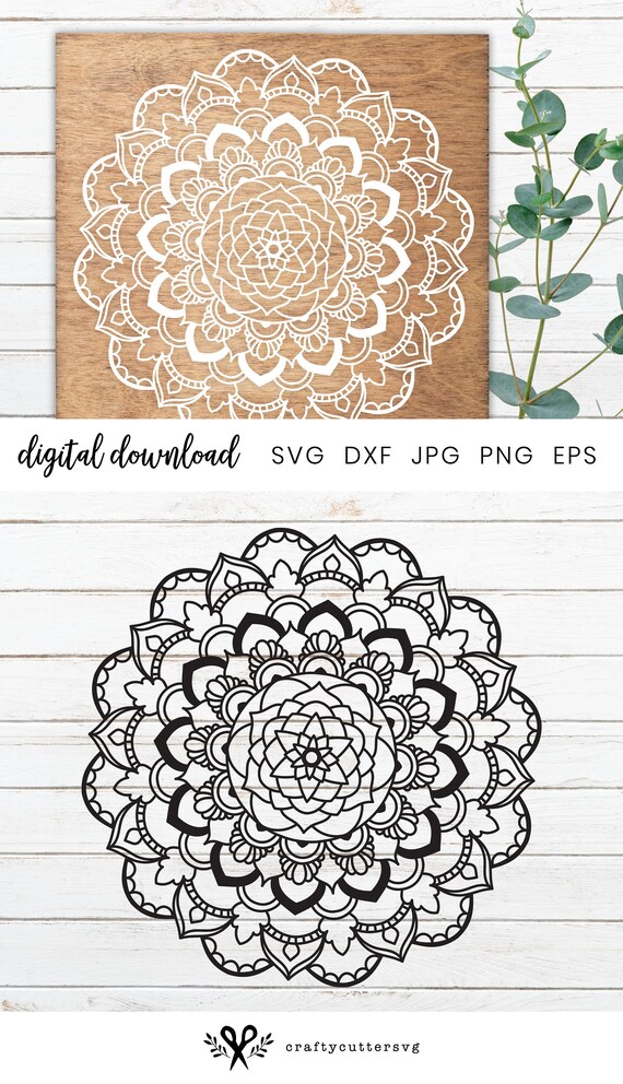 Mandala Art Svg, Mandala Svg Cut File, Mandala Tapestry, Mandala Printable, Mandala Vector, Paper Cut Template, Mandala Wall Art
