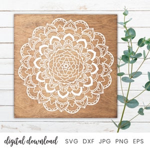 Mandala Art Svg, Mandala Svg Cut File, Mandala Tapestry, Mandala Imprimible, Mandala Vector, Plantilla de Corte de Papel, Mandala Wall Art imagen 2