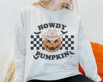 Howdy Pumpkin Png, Cowboy Halloween Png, Retro Halloween Sublimation, Fall Png, Retro Sublimation, Western Halloween PNG, Pumpkin Png